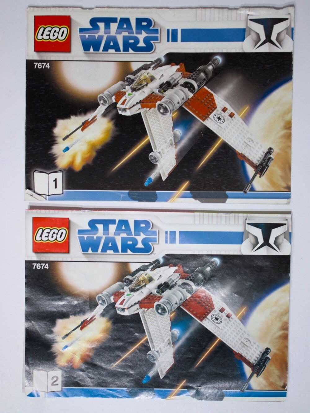 Lego Star Wars 7674 (Retired) V-19 Torrent Book 1 & 2 Instruction Manuals (A4)